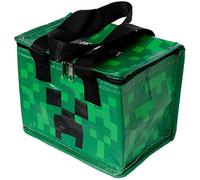 Puckator Cool Lunch Bag with Minecraft Creeper Design Made Out of Recycled Plastic Bottles - Insulated Lunch Bag for Women Men Children - Lunch Box Bag for Work & School - Beach Picnic Accessories