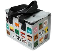 Minecraft Faces Insulated Lunch Bag with Zip and Carry Handles: One