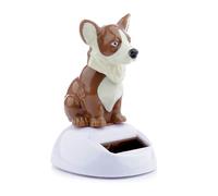 Puckator Corgi Solar Pal - Home Office Table Desk Dashboard Car Decor Decoration - Gift Ideas - Gifts For Teenage Old Boy Girl Dad Mums - Powered KIds Toys Toy Figure Figures