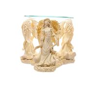 Puckator Cream Angel Figurine Oil Burner and Wax Burner - Living Room Accessories - Wax Liquidizer - Oil Burners For Essential Oils - Wax Burners - Wax Melt Holder - Room Fragrance - Scents Melter