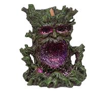 Puckator Crystal Green Man LED Backflow Incense Burner - Home Zen Meditation Decor Accessories - Incense Waterfall Cone Burner - Spiritual Feng Shui Gothic Goth Relaxation Gifts Gift - Desk Ornaments