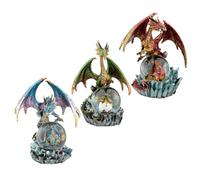 Puckator Dark Legends Crystal Orb Dragon Mother Snow Globe - Fantasy Design - Home Decoration - Plastic Snow Globes For Adults - With Real Glass - Snow Dome - Resin - Beautiful Snow Globes Uk