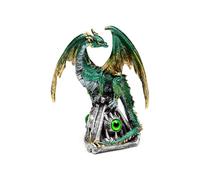 Puckator Dark Legends Emerald Eye Dragon - Cute Room Decor - Aesthetic Feng Shui Meditation Accessories - Garden Ornaments - Shelf Desk Decorations - Mindfulness Home Gifts - Statues