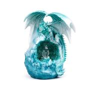 Puckator Dark Legends LED Crystal Ice Cave Dragon - Cute Room Decor - Aesthetic Feng Shui Meditation Accessories - Garden Ornaments - Shelf Desk Decorations - Mindfulness Home Gifts - Statues