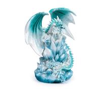 Puckator Dark Legends LED Crystal Quartz Dragon - Cute Room Decor - Aesthetic Feng Shui Meditation Accessories - Garden Ornaments - Shelf Desk Decorations - Mindfulness Home Gifts - Statues