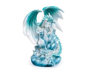Puckator Dark Legends LED Crystal Quartz Dragon - Cute Room Decor - Aesthetic Feng Shui Meditation Accessories - Garden Ornaments - Shelf Desk Decorations - Mindfulness Home Gifts - Statues