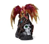 Puckator Dark Legends LED Keeper of the Death Gate Ruby Dragon DRG570 | Acotis - Resin / Plastic
