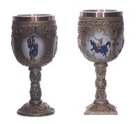 Puckator Decorative Medieval Knight Goblet - Knights Templar Goblet - Unbreakble Funky Wine Glasses - Medieval Templar Fantasy Gifts - Funny Glasses Drinking - Home Design