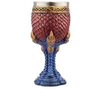 Puckator Wine Goblet - Decorative Scaled Dragon Claw, Dragon-Themed, Stainless Steel & Resin