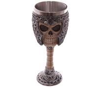 Puckator Decorative Skull Warrior Goblet - Skulls and Bones Themed - Home Decoration - Wine Goblet - Fantasy Decorative Home Accessories - Stainless Steel - Resin