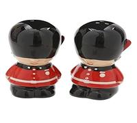 Salt And Pepper Shaker Cellar Pots Porcelain Ceramic Set - London Guardsmen