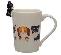 Puckator Dog Squad French Bulldog on Handle Ceramic Mug, Tea Coffee Hot Drinks, Decorative Gift Box, Home Kitchen Office Height 14cm Width 14.5cm Depth 8.5cm