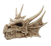 Puckator Dragon Skull - Dragon Ornament - Gothic Decor - Dragon Toy Statue - Dragon Figurines - Gothic Home Accessories - Dragon Miniature Sculpture - Resin
