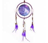 Puckator Dreamcatcher Fantasy Unicorn Brook, Small, Fabric/Feathers/Plastic, Purple, One Size