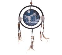 Puckator Dreamcatcher Warriors of Winter Lisa Parker, Fabric/Feathers/Plastic, Black, 16 cm, Mixed, Total Height 44cm Hoop Height 16cm Width 17cm Depth 0.5cm