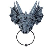 Puckator DRG537 Shadows of Darkness Grey Stone Effect Dragon Skull Door Knocker