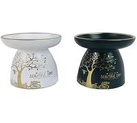 Puckator Eden Metallic Gold Tree Ceramic Oil & Wax Melt Burner - Wax Melt Burners Warmer - Boho Bedroom Decor Diffuser Scent Tea Light Burner Holder - House Warming Gift - Aromatherapy Set