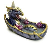 Puckator Elements Amethyst Crystal Dragon Backflow Incense Burner - Home Zen Meditation Decor Accessories - Incense Waterfall Cone Burner - Spiritual Feng Shui Gothic Goth Relaxation Gifts Gift
