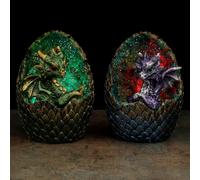Puckator Elements Baby Dragon LED Crystal Egg DRG483 | Acotis - Crystal / Resin / Plastic
