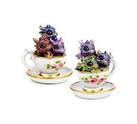 Puckator Elements Baby Dragon Teacup - Cute Room Decor - Aesthetic Feng Shui Meditation Accessories - Garden Ornaments - Shelf Desk Decorations - Mindfulness Home Gifts - Statues