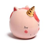 Puckator Enchanted Rainbows Unicorn Pink Ceramic Money Box