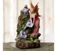 Puckator Fairy Flower Garden Waterfall Backflow Incense Burner - Home Zen Meditation Decor Accessories - Incense Waterfall Cone Burner Spiritual Feng Shui Gothic Relaxation Gifts Gift Desk Ornaments