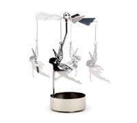 Puckator Fairy Rotating Carousel Spinning Tea Light Candle Holder - Living Room Accessories - Rotating Fairy Themed - Home Decoration - Ornaments - Candle Holder - Table Centrepiece Decoration
