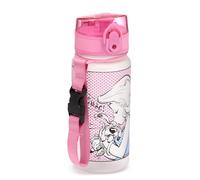Puckator Falbala (Panacea) Pop Top Asterix 350ml Shatterproof Children's Bottle - Reusable Insulated Active Water Bottle Flask For Girls And Boys With A Carry Handle & Straw - For School Nursery