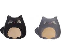 Puckator Feline Fine Black & Grey Cat Ceramic Salt & Pepper Set