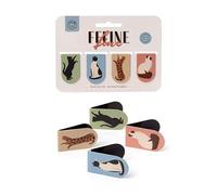Puckator Feline Fine Cats (New) Magnetic Bookmark Set