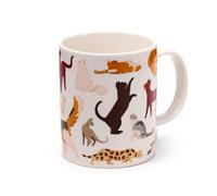 Puckator Feline Fine Cats Porcelain Mug - Funny Home Accessories - Cute Gifts for Girlfriend - Large Mugs for Men Women Hot Drinks - Cute Cups Presents - Secret Santa Gift - Cup Set