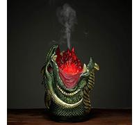 Puckator Fire Breather Dragon Dark Legends Resin Tree LED Aroma Essential Oil Diffuser, Humidifier, Home Aromatherapy Ornament Decor, Multi, Colour Changing LED
