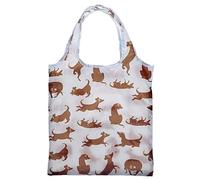 Puckator Foldable Reusable Shopping Bag - Catch Patch Dog Design - Folding Shopping Bags - Foldable Tote Bag - Foldaway Shopping Bags - Foldable - Fold Up Bag in Pouch - Family Beach Bag