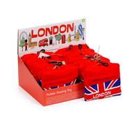 Puckator Foldable Reusable Shopping Bag London Souvenir Landmarks - Folding Shopping Bags - Foldable Tote - Foldaway Shopping Bags -Family Beach Fold Up Bag in Pouch