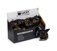 Puckator Foldable Reusable Shopping Bag Lucky the Black Cat - Folding Shopping Bags - Foldable Tote - Foldaway Shopping Bags -Family Beach Fold Up Bag in Pouch
