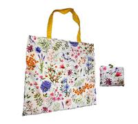 Puckator Foldable Reusable Shopping Bag Nectar Meadows - Folding Shopping Bags - Foldable Tote - Foldaway Shopping Bags -Family Beach Fold Up Bag in Pouch