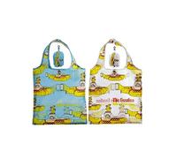 Puckator Foldable Reusable Shopping Bag - The Beatles Yellow Submarine Design - Folding Shopping Bags - Foldable Tote Bag - Foldaway Shopping Bags - Foldable - Fold Up Bag in Pouch - Family Beach Bag