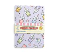 Puckator Foodiemals Bubble Tea Recycled Paper A5 Scented Notebook - School Teacher Student Homework Study Planner Notepad - Collage University Essentials Journals Planners - Jotter Uni Gifts Supplies