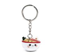 Puckator Foodiemals Nori the Ramen Keyring - Mothers Day Gifts Key Ring Keyrings Tags - Cool Keyrings Hoop Clip Fobs - Funny Cute Car Men's Accessories Stuff For Men Women - Trinket