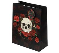 Puckator GBAG90AGift Bag - Skulls and Roses - Red Roses - L
