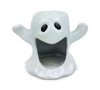 Puckator Ghost Shaped Ceramic Oil & Wax Burner - Wax Melt Burners Warmer - Boho Bedroom Decor Diffuser Scent Tea Light Burner Holder - House Warming Gift - Aromatherapy Set