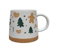 Puckator Gingerbread Man Tapered Stoneware Mug - Funny Home Accessories For Girlfriend - Large Mugs for Men Women Hot Drinks - Cute Cups Presents - Secret Santa Gift - Cup Set