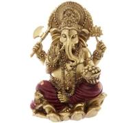 Puckator Gold and Red Ganesh Statue 16cm - Ganesh Ganesha Idol Statue Statues For Home Decor - Ganapati Ganpati Indian Decoration Decorations Home -Hindu Gift Gifts Items For Women