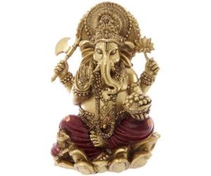 Puckator Gold and Red Ganesh Statue 16cm - Ganesh Ganesha Idol Statue Statues For Home Decor - Ganapati Ganpati Indian Decoration Decorations Home -Hindu Gift Gifts Items For Women