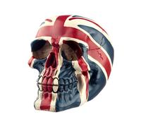 Puckator Gruesome Union Flag Skull Decoration - Home Decoration- Desk Skull Ornament - Plastic Skull - Gothic Home Accessories - Mini Skulls - Human Skeleton Head - Goth Gifts For Men - Union Jack