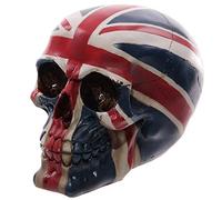 Puckator Gruesome Union Flag Skull Decoration - Home Decoration- Desk Skull Ornament - Plastic Skull - Gothic Home Accessories - Mini Skulls - Human Skeleton Head - Goth Gifts For Men - Union Jack