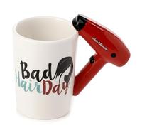 Puckator Hair Drier with Slogan Ceramic Shaped Handle Tea Coffee Mug - Funny Home Accessories For Girlfriend - Large Mugs for Men Women Hot Drinks Cute Cups Presents Secret Santa Gift