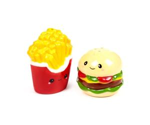 Puckator Hammy The Burger & Fries Foodiemals Ceramic Salt & Pepper Set