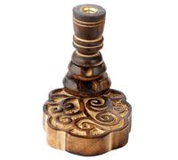 Puckator Happy Tree Mango Wood Backflow Incense Burner - Zen Spiritual Modern Gothic Home Room Decor Decorations - Meditation Accessories - Stick Sticks Cone Holder Burner Burners