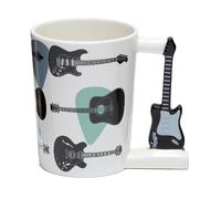 Puckator Headstock Guitar Ceramic Shaped Handle Tea Coffee Mug - Funny Home Accessories - Cute Gifts for Girlfriend - Large Mugs for Men Women Hot Drinks - Cups Presents - Secret Santa Gift Cup Set